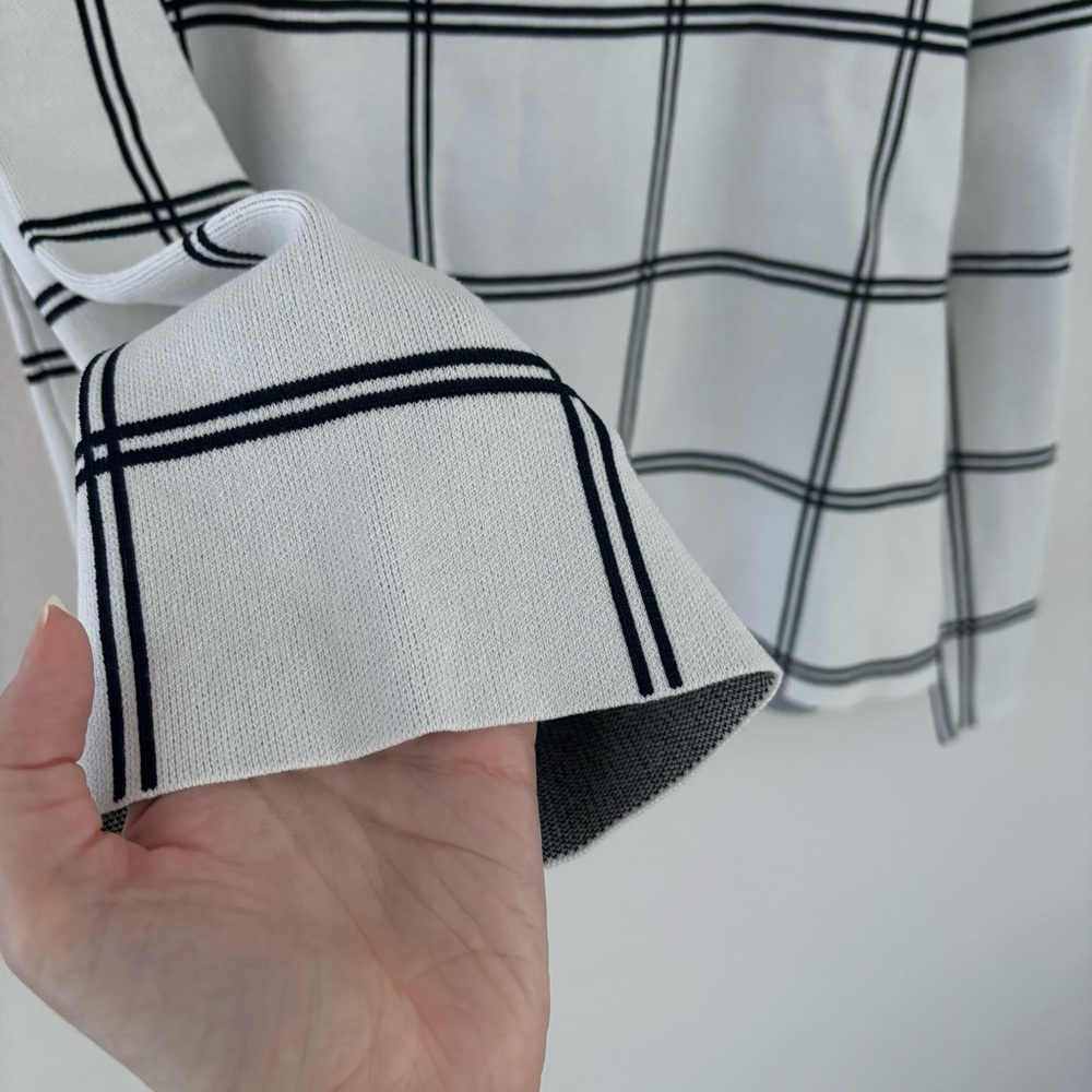 Ann Taylor Loft Windowpane Crew Neck Sweater - Picture 6 of 9